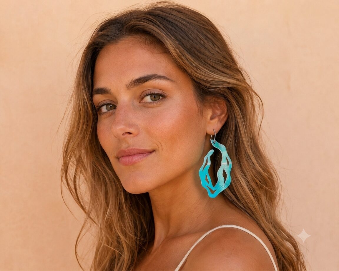 foto modelo pendientes olas foto modelo pendientes olas